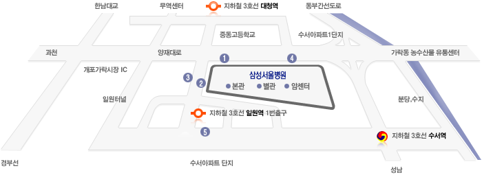 삼성서울병원 약도